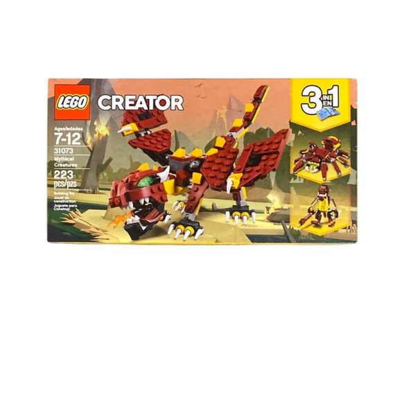 Lego Creator 3-In-1 Mythical Creatures 31073 Dragon/Spider/Troll 223 Pieces NEW - Picture 1 of 6